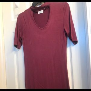 Maroon evening dress